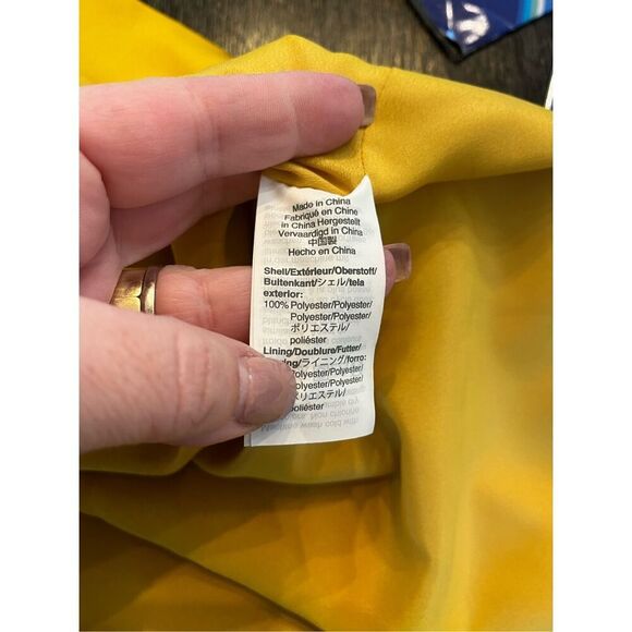 J. Crew Golden Mustard Short Sleeve Wrap Dress sz L EUC - Picture 7 of 7